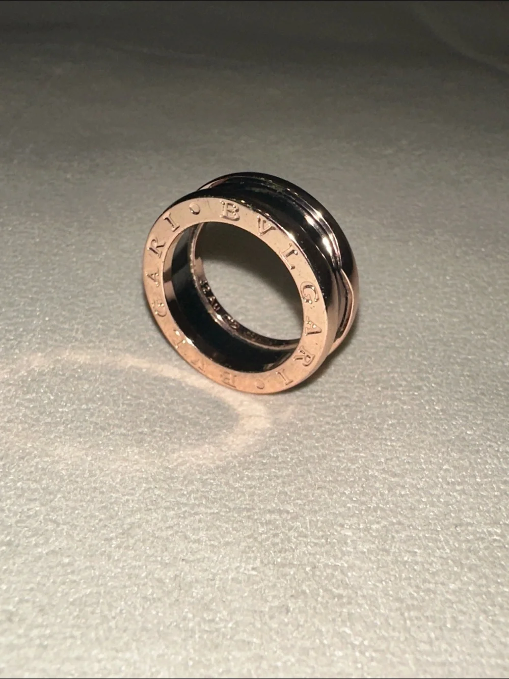 Designer Inspired Double Band Rose Gold Tone Ring - Sleek Stacked Design Sz 5.5